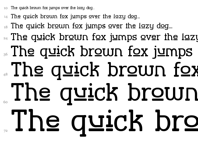 Street Corner Slab font waterfall